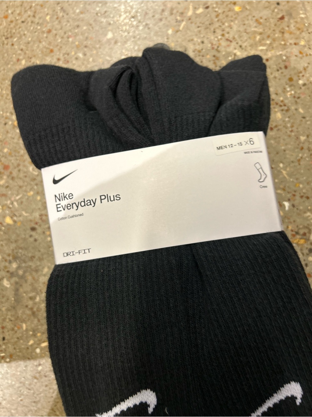 Nike Everyday Plus Crew Socks - Black (6 Pack)
